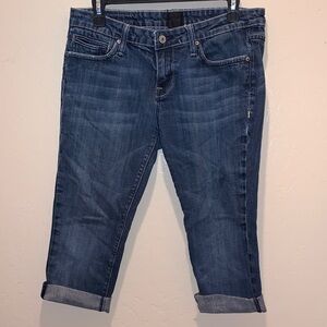 Anoname Women's Blue Denim Capris